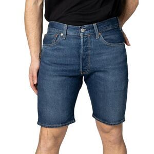 Levi`s 501 Denim Shorts Classic Fit Men Blue